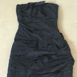 Strapless Little Black Bow Dress